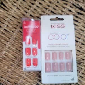 kiss and impress press on nails new nwt